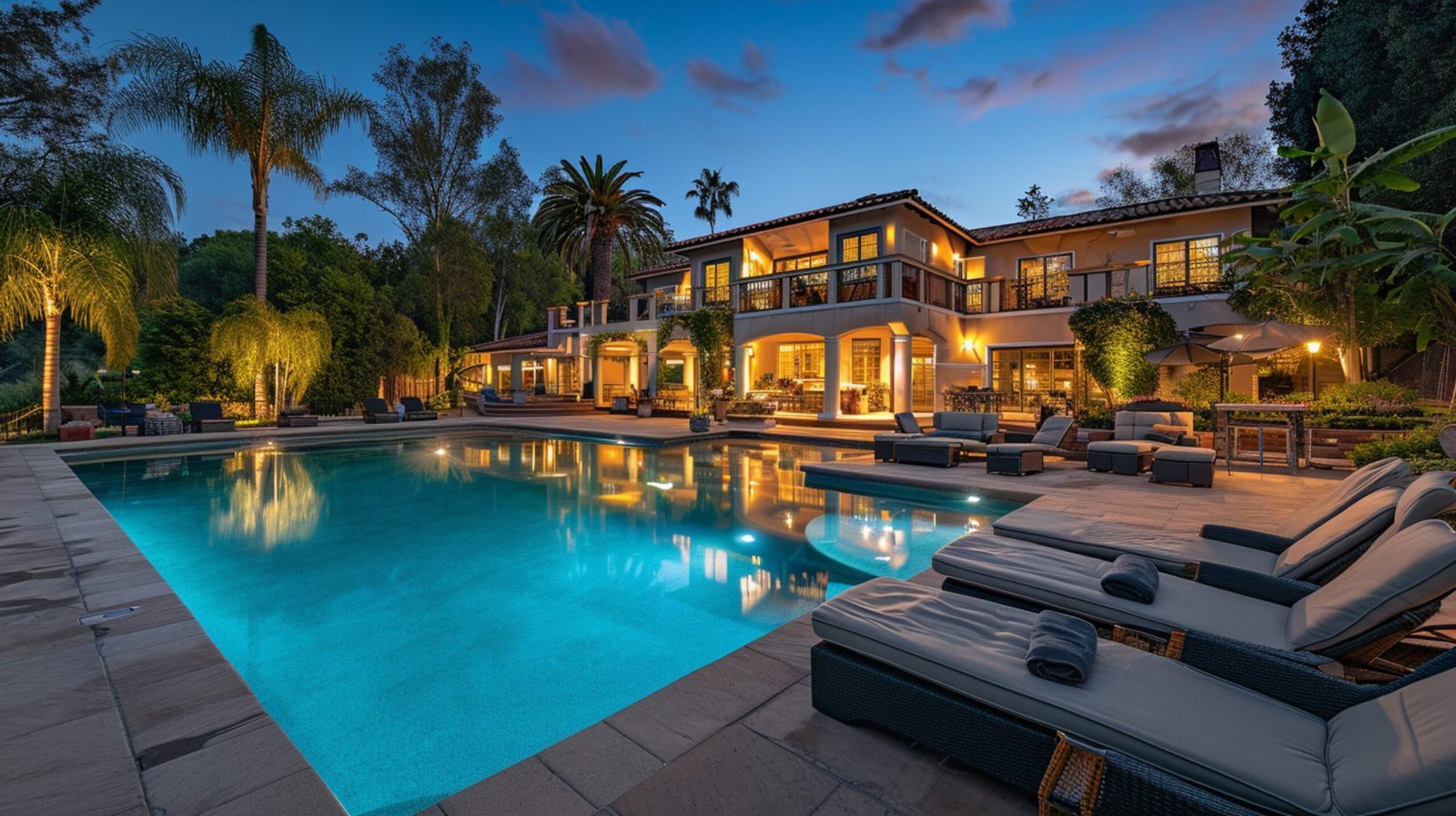 A movie night by the pool for the whole family